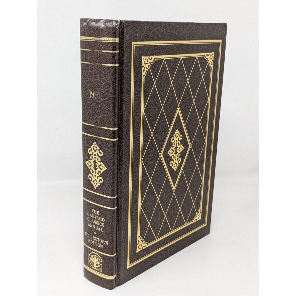 Grolier Grolier's Masterplots 1991 Annual The Harvard Classics Book Leather VTG